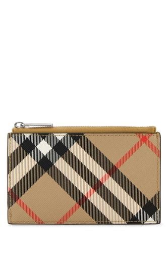 Printed Canvas Check Card Holder - Burberry - Modalova