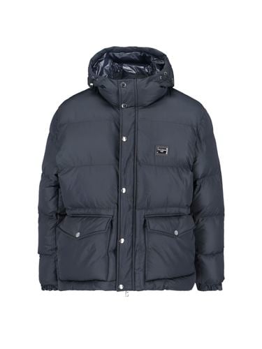 Logo Plaque Down Jacket - Dolce & Gabbana - Modalova