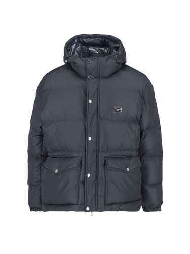 Logo Plaque Down Jacket - Dolce & Gabbana - Modalova