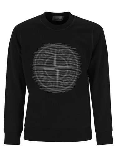 Optical Three Embroidered Sweatshirt - Stone Island - Modalova