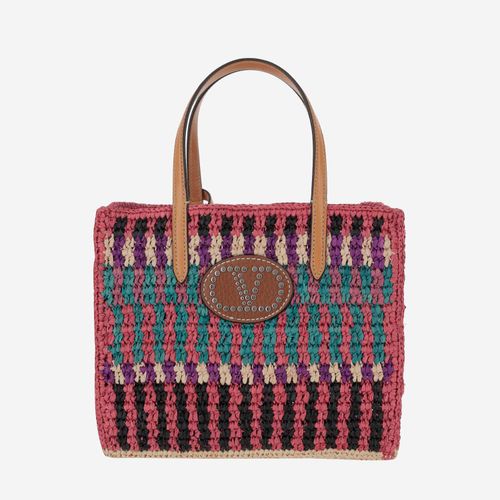 Vlogo Signature Raffia Shoulder Bag - Valentino Garavani - Modalova