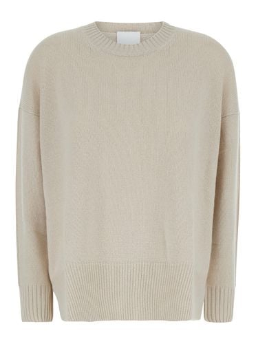 Crewneck Sweater With Dropped Shoulders In Cashmere Woman - Allude - Modalova