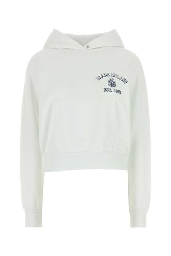 Prada White Cotton Sweatshirt - Prada - Modalova