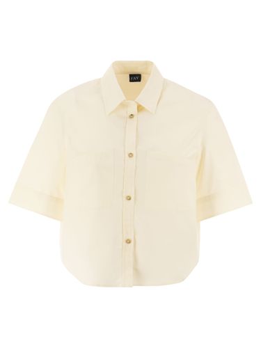 Fay Cropped Cotton Shirt - Fay - Modalova