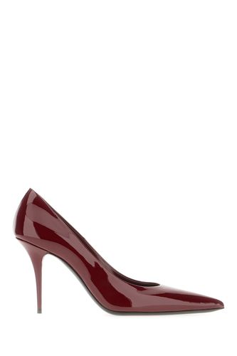 Burgundy Leather Pumps - Saint Laurent - Modalova