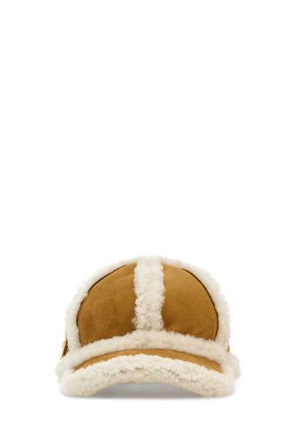 Prada Beige Shearling Baseball Cap - Prada - Modalova