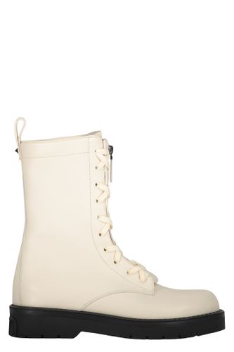 Leather Lace-up Boots - Valentino Garavani - Modalova