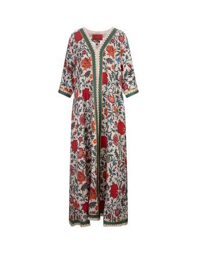 Muumuu Dress In Dragonflower Placée Multicolor In Silk Twill - La DoubleJ - Modalova