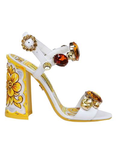 Keira Patent Sandal With Applied Stones - Dolce & Gabbana - Modalova