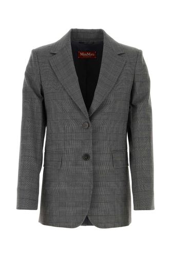 Embroidered Stretch Wool Blend David Blazer - Max Mara Studio - Modalova