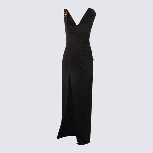 Versace Black Midi Dress - Versace - Modalova