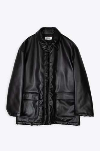 Leather Car-coat - MM6 Maison Margiela - Modalova