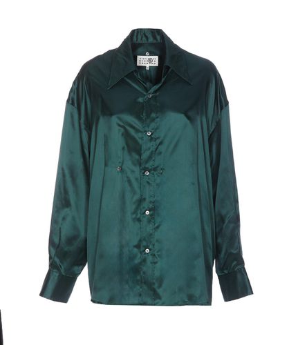 Button-up Satin Shirt - MM6 Maison Margiela - Modalova