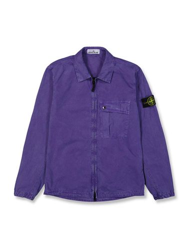 Compass-badge Zipped Shirt Jacket - Stone Island - Modalova