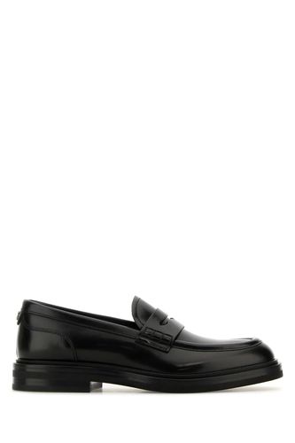 Black Leather Loafers - Dolce & Gabbana - Modalova