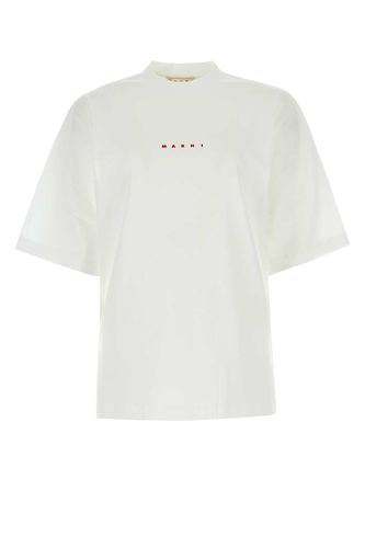 Marni White Cotton Oversize T-shirt - Marni - Modalova