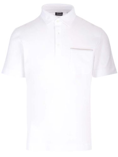 Zegna Short Sleeve Polo Shirt - Zegna - Modalova