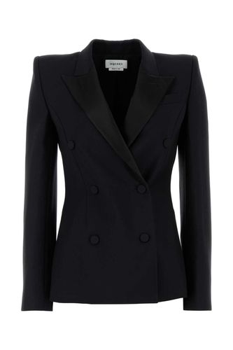 Black Wool Blend Blazer - Alexander McQueen - Modalova