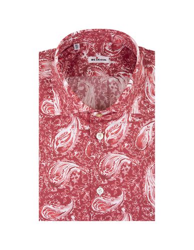 Classic Shirt With Cashmere Print - Kiton - Modalova