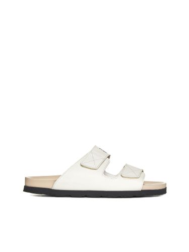 Palm Angels Leather Logo Sandals - Palm Angels - Modalova