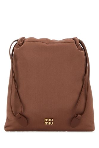 Miu Miu Brown Satin Pouch - Miu Miu - Modalova