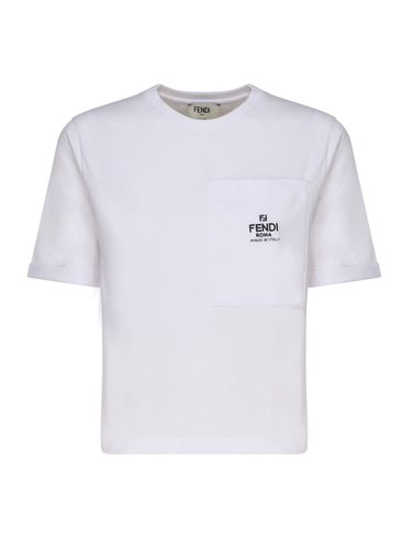 Fendi Cotton Logo T-shirt - Fendi - Modalova