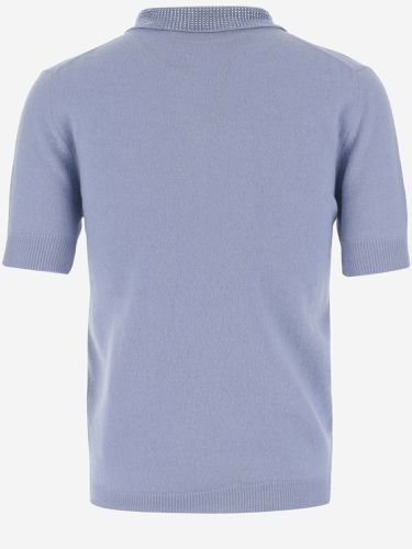 Blumarine Blue Wool Polo Shirt - Blumarine - Modalova