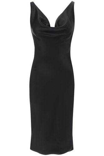 Norma Kamali Drape Neck Satin Dress - Norma Kamali - Modalova