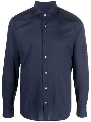 Fedeli Navy Blue Cotton Shirt - Fedeli - Modalova