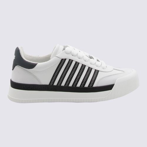 And Black Leather New Jersey Sneakers - Dsquared2 - Modalova
