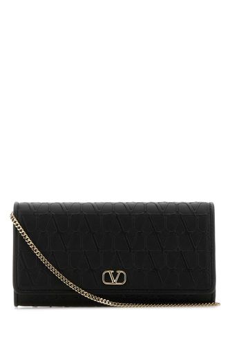 Black Leather Vlogo Crossbody Bag - Valentino Garavani - Modalova