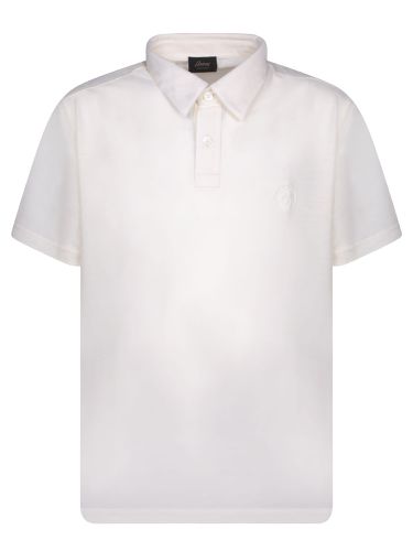 Brioni Golf Logo White Polo Shirt - Brioni - Modalova