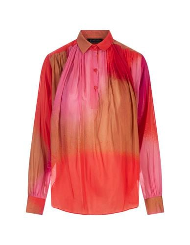 Multicolour Silk Shirt With Gathering - Gianluca Capannolo - Modalova
