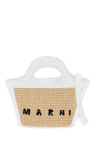Micro Tropicalia Summer Bag In Leather And Natural Raffia - Marni - Modalova
