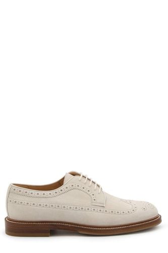 Perforated-embellished Lace-up Derby Shoes - Brunello Cucinelli - Modalova