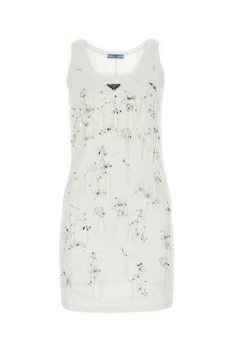 Prada White Cotton Mini Dress - Prada - Modalova