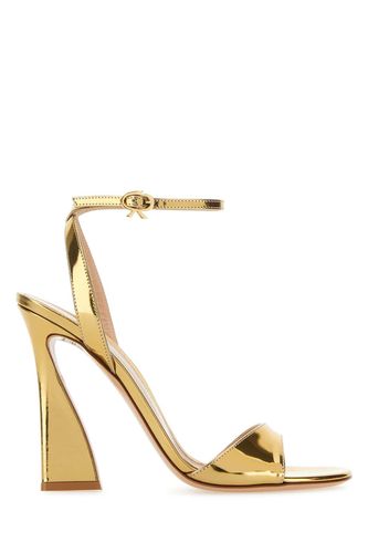 Gold Leather Aura Sandals - Gianvito Rossi - Modalova