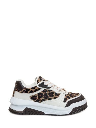 Versace White And Leo Sneakers - Versace - Modalova