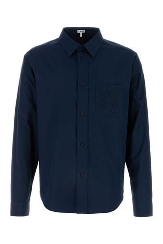 Loewe Navy Blue Poplin Shirt - Loewe - Modalova