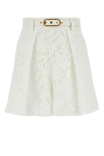 Natura Belted Waist Lace Shorts - Zimmermann - Modalova