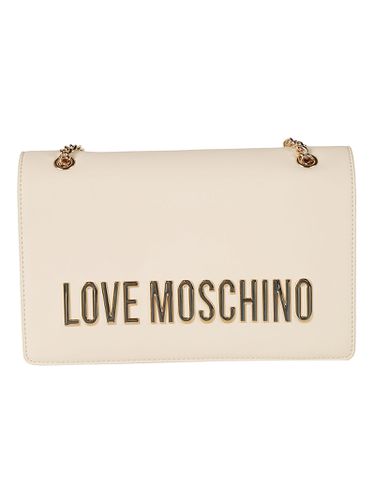 Logo Plaque Applique Shoulder Bag - Love Moschino - Modalova