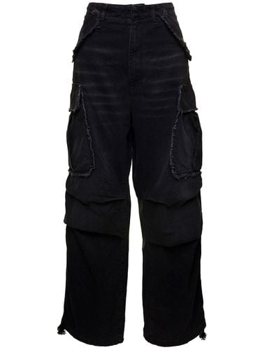 Vivi Oversized Cargo Jeans With Patch Pockets In Cotton Denim Woman - DARKPARK - Modalova