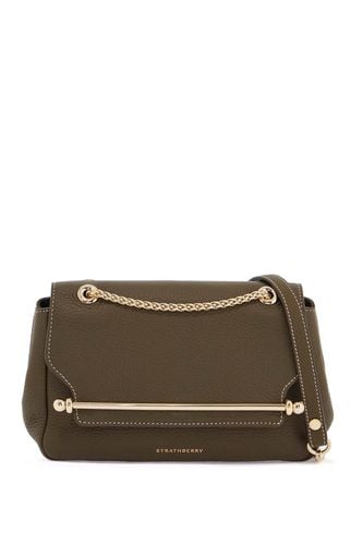 Khaki East/west Soft Mini Calfskin Bag With Golden Details - Strathberry - Modalova