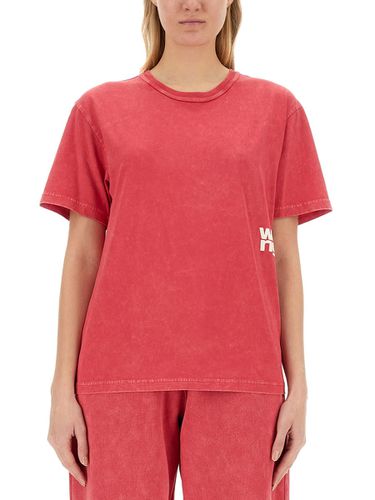 T-shirt With Logo - T by Alexander Wang - Modalova