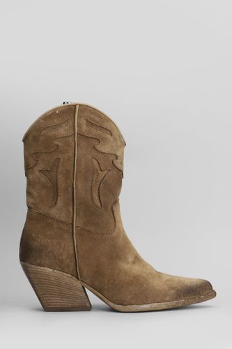 Texan Ankle Boots In Suede - Elena Iachi - Modalova