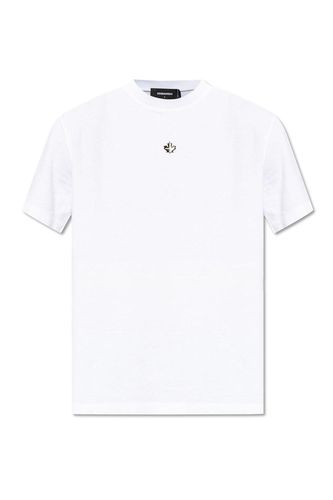 Logo Patch Crewneck T-shirt - Dsquared2 - Modalova