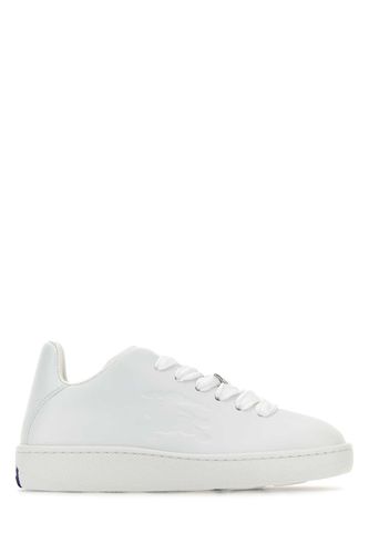 Burberry White Leather Sneakers - Burberry - Modalova