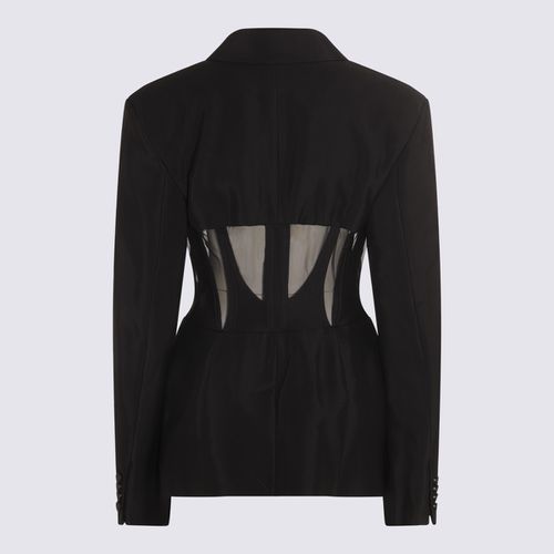 Virgin Wool And Viscose Blend Illusion Corset Blazer - Mugler - Modalova