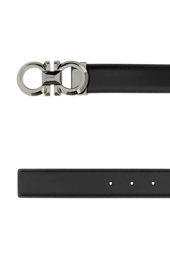 Ferragamo Black Leather Belt - Ferragamo - Modalova