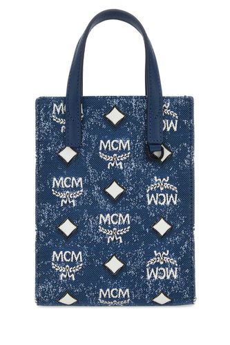 MCM Embroidered Canvas Aren Handbag - MCM - Modalova